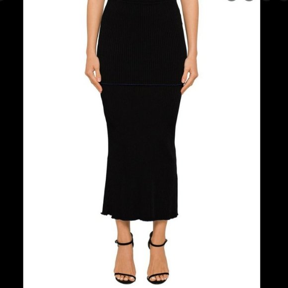 Ellery Tall T Overlay Rib Skirt - Picture 2 of 13